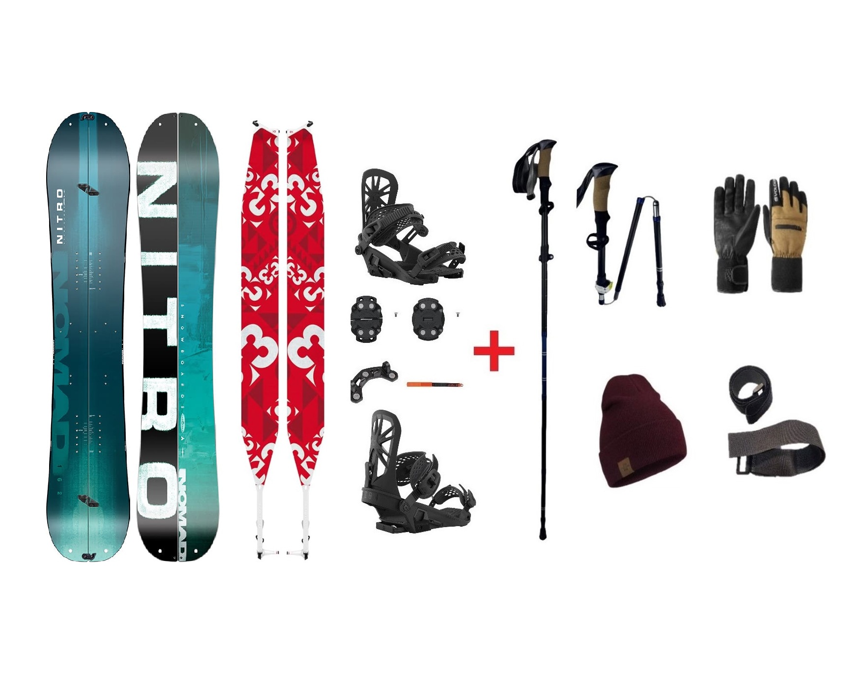 SET Splitboard Nitro Nomad 2027 + VÝBAVA