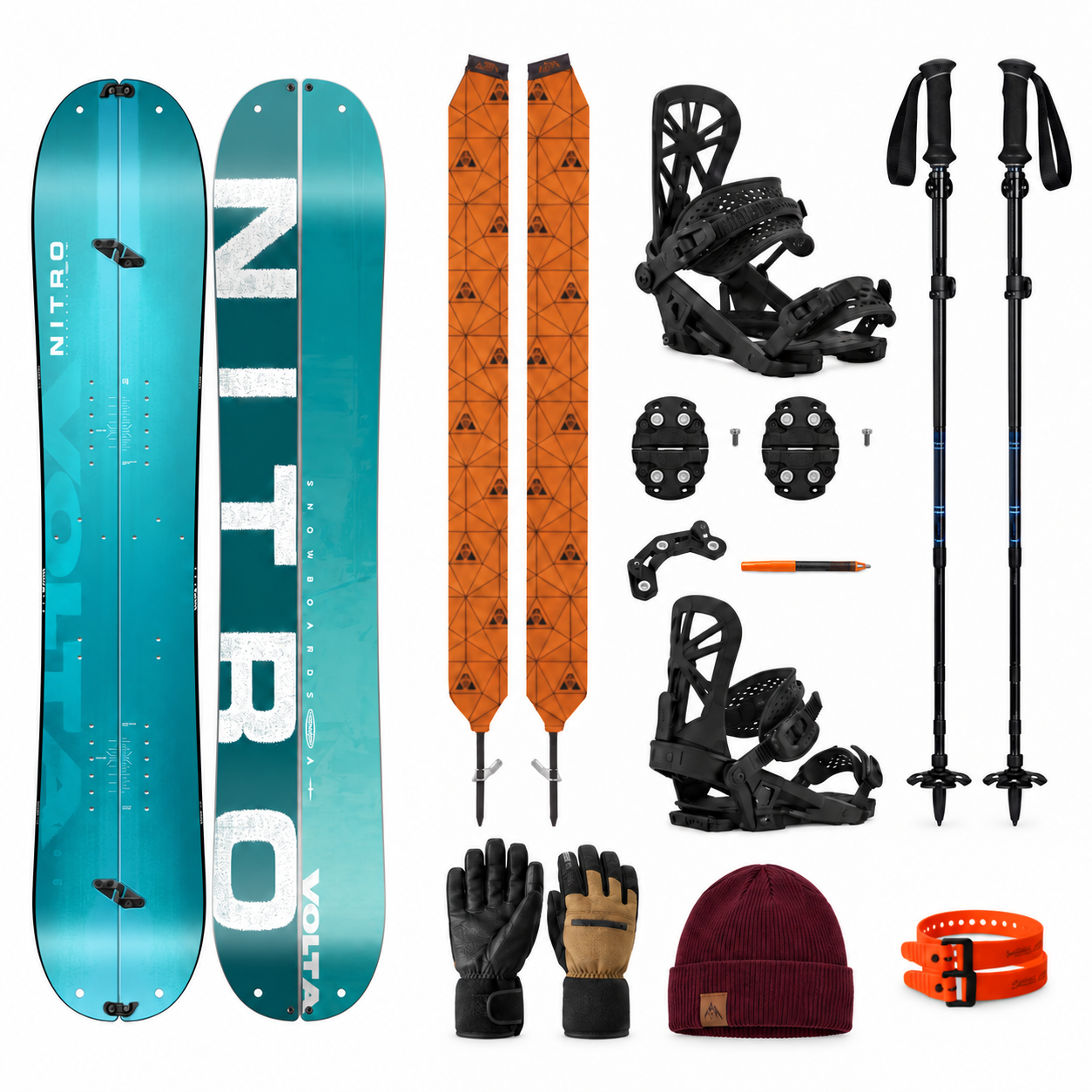 SET Splitboard Nitro Volta 2027 + VÝBAVA