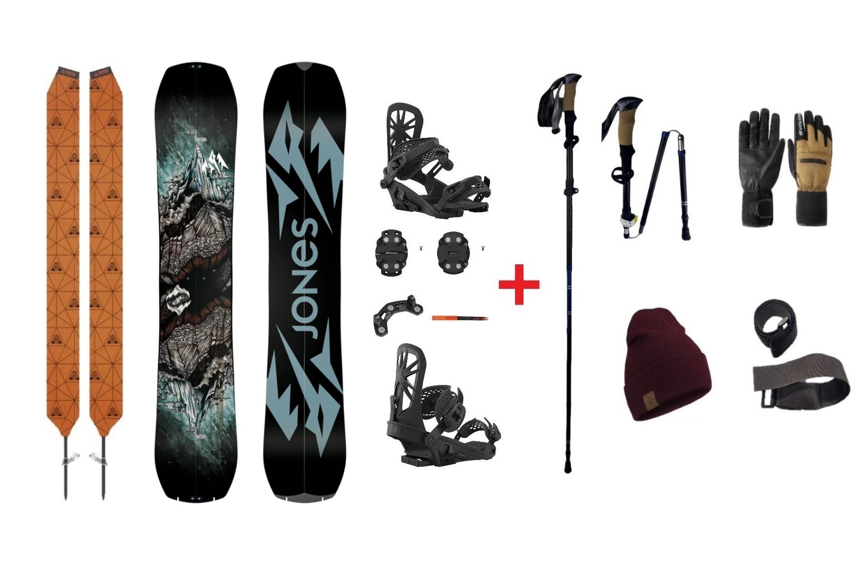 SET Splitboard Jones Mountain Twin + VÝBAVA