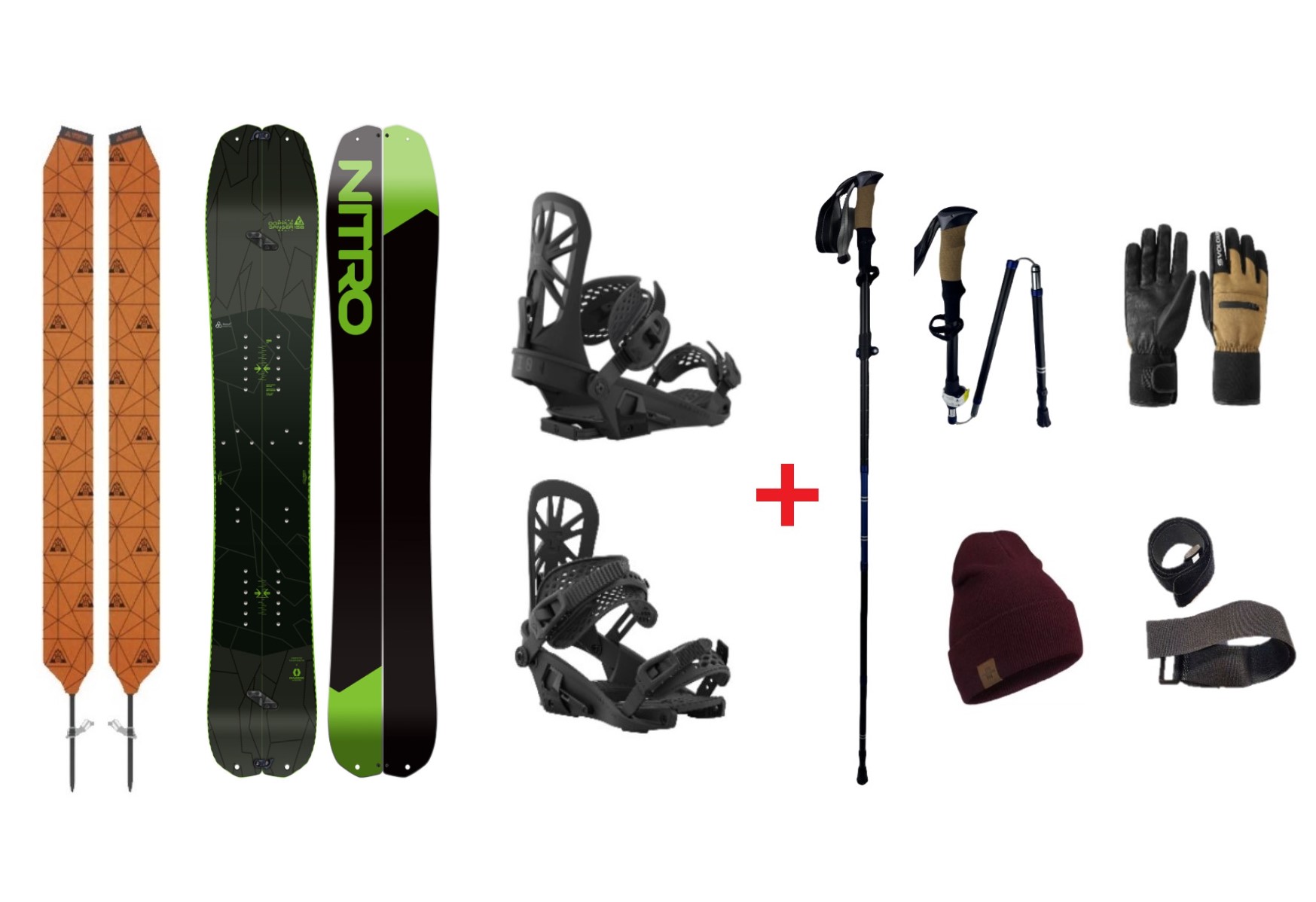SET Splitboard Nitro Doppelganger + VÝBAVA